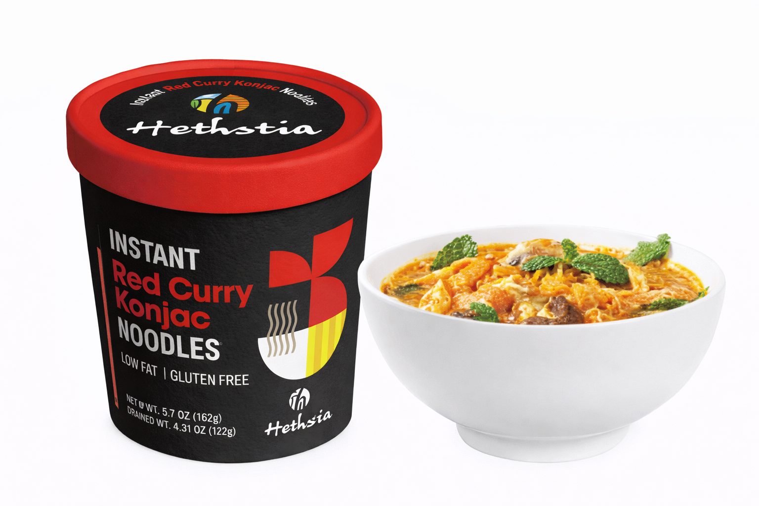 Hethstia Konjac Noodles Red Curry Cup