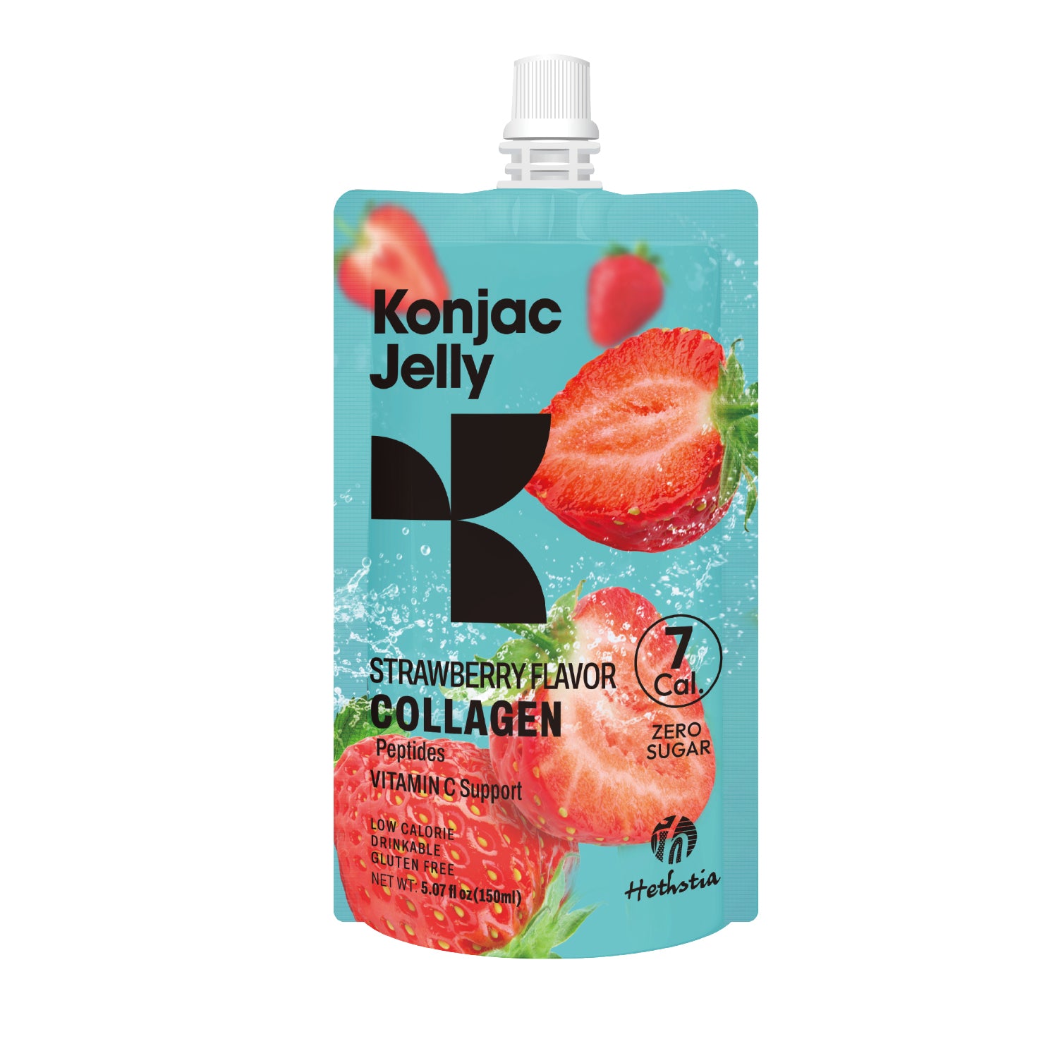 Hethstia Konjac Jelly Collagen Peptides Strawberry