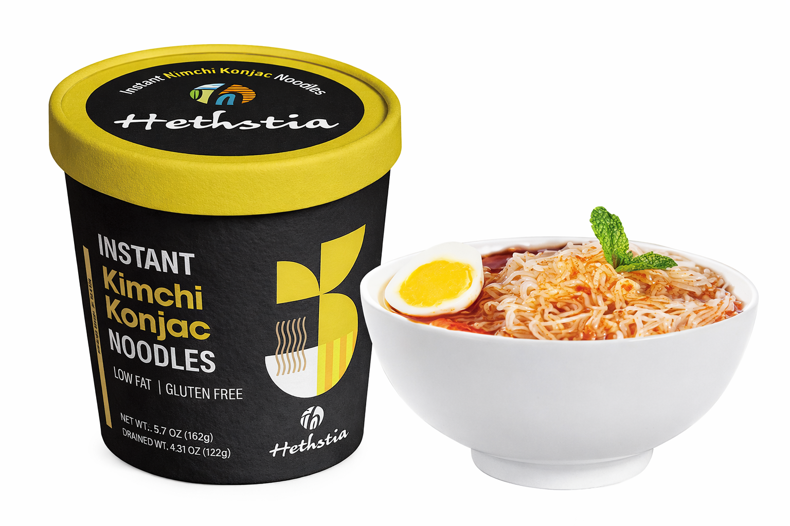 Instant Shirataki Noodle Kimchi Soup Cup